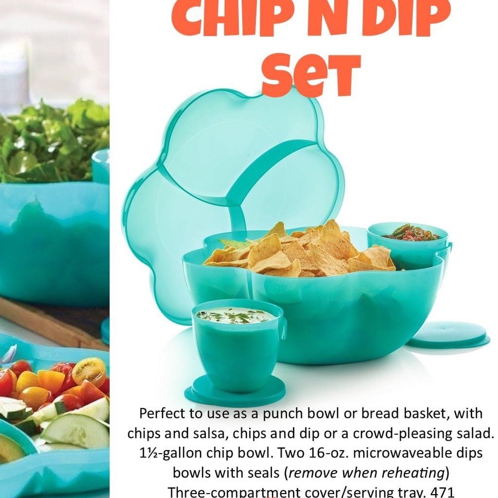 Tupperware-Chip-N-Dip dish